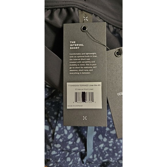 Ten Thousand Interval Shorts Men's Size XS Blue Black With Liner 9" New - Picture 7 of 8